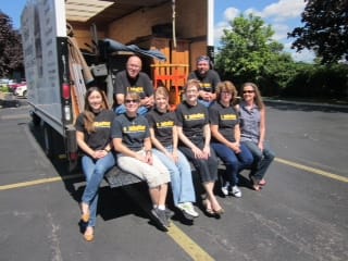 Sonnhalter team members after loading donations for the Greater Cleveland Habitat for Humanity