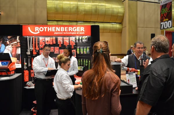 Rothenberger showed off their booth full of tools.