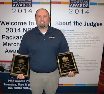 Mike Chapman with his plaque from the PMA presentation at The National Hardware Show IMG_2578