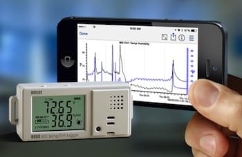 Bluetooth MX1101 Temperature and Humidity Data Logger