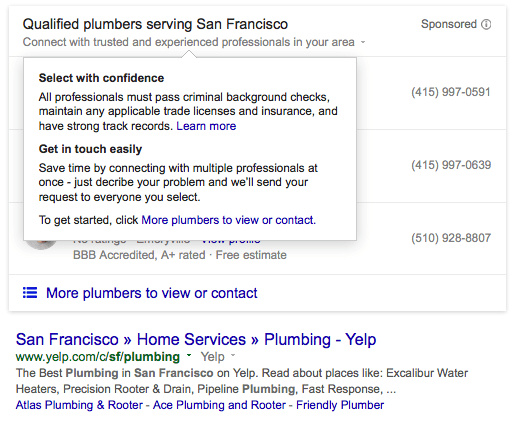 Google Home Services Ads Info