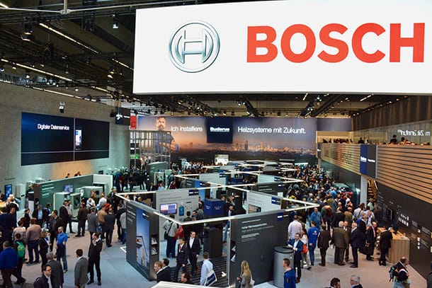Bosch with two floors and hundreds of people all day long. 