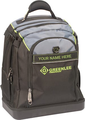 Name plate on Professional Backpack