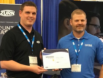 Zurn Recognizes Dave Texter Specifier of the Year