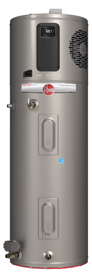 Rheem Proterra Hybrid Electric Water Heater, water heating, water heater, electric water heater, plumbing, HVAC