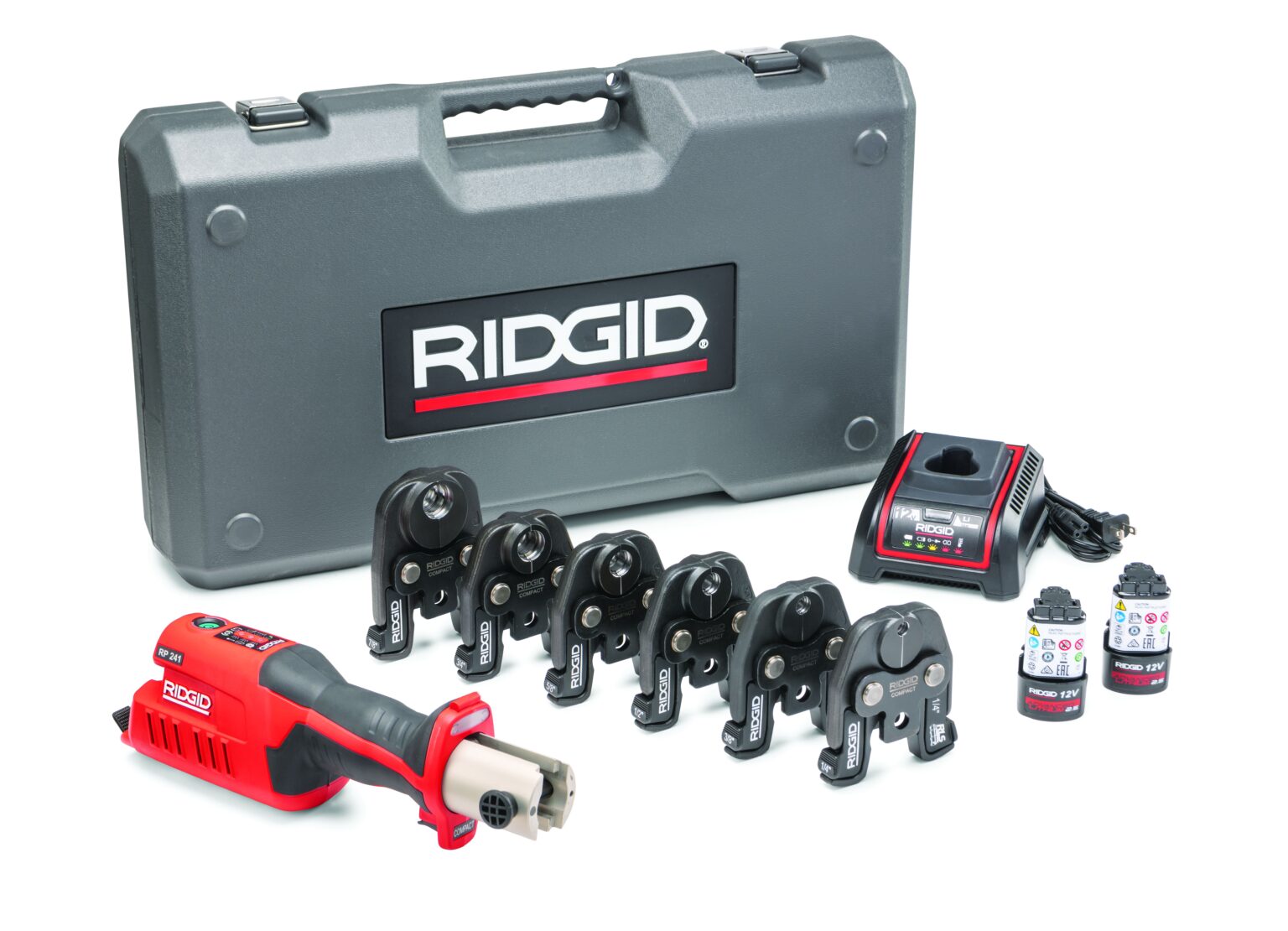 RIDGID® RP 241 Compact Press Tool: Now Available with RLS® Press Jaws 