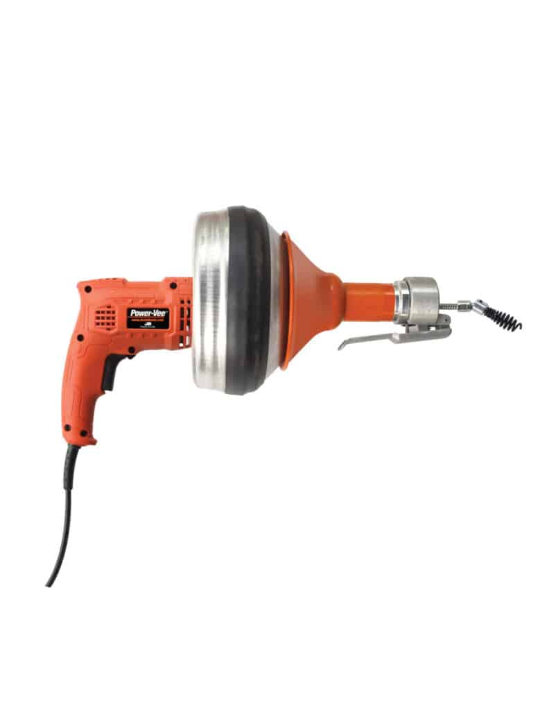 POWER-VEE® HAND-HELD DRAIN CLEANER WITH AUTOMATIC FEED